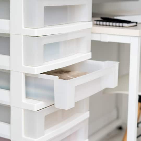IRIS White 9Drawer Storage Cart With Organizer Top Michaels